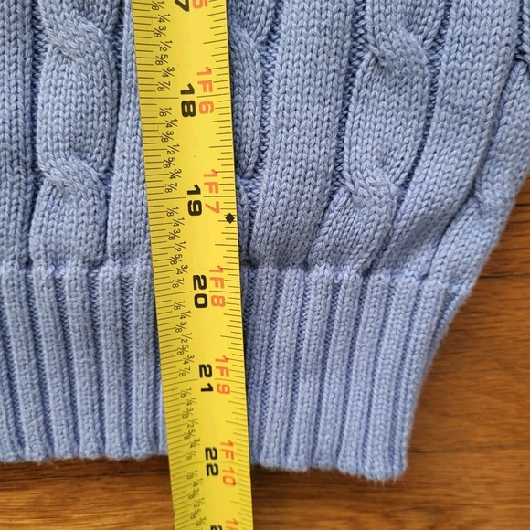 Ralph Lauren Light Blue Cable Knit Sweater - Picture 9 of 10